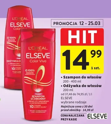 Odżywka do włosów promocja w Intermarche