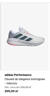 Obuwie do biegania treningowe adidas Performance mleczny promocja w Lounge by Zalando
