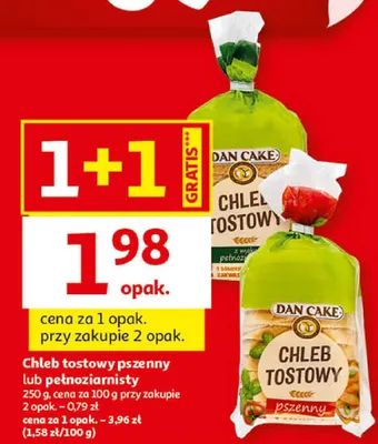 Chleb tostowy pszenny lub pełnoziarnisty promocja w Auchan
