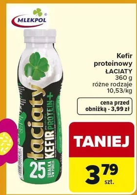 Kefir proteinowy łaciaty promocja w Carrefour