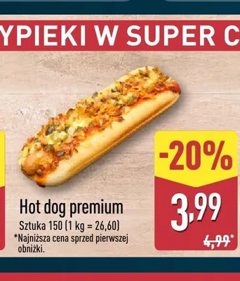 Hot dog premium promocja w Aldi