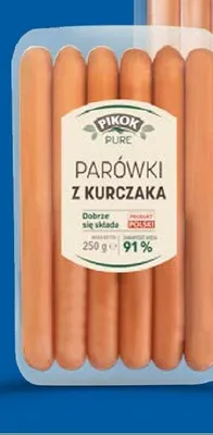 Parówki z kurczaka Pikok Pure promocja w Lidl