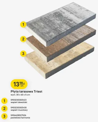 Płyta tarasowa Triest promocja w Castorama