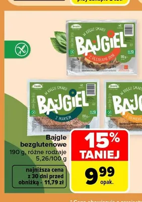 Bajgle bezglutenowe Incola promocja w Carrefour