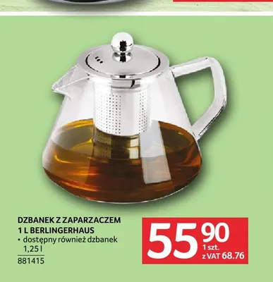 Dzbanek z zaparzaczem 1 l Berlingerhaus promocja w Selgros