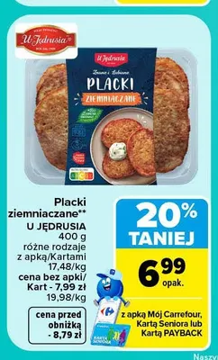 Placki ziemniaczane U Jędrusia promocja w Carrefour