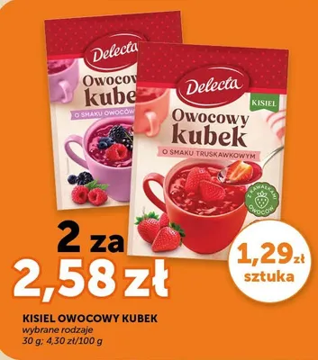 Kisiel owocowy kubek wybrane rodzaje promocja w Groszek
