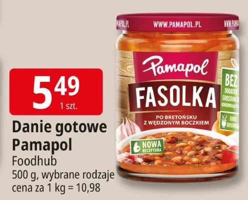 Fasolka po bretońsku z wędzonym boczkiem Pamapol promocja w Leclerc