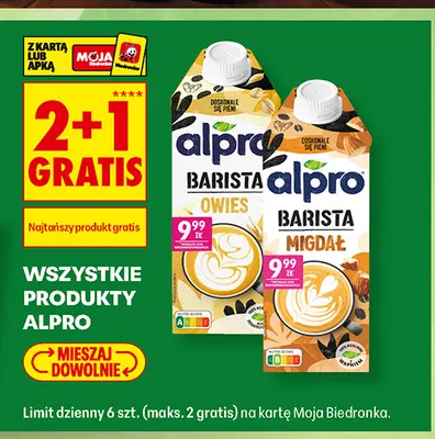 Napój roślinny Alpro Barista Owies promocja w Biedronka