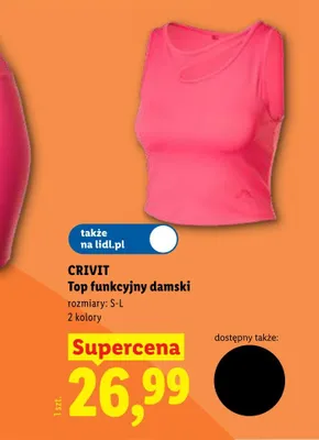 Top funkcyjny damski CRIVIT promocja w Lidl
