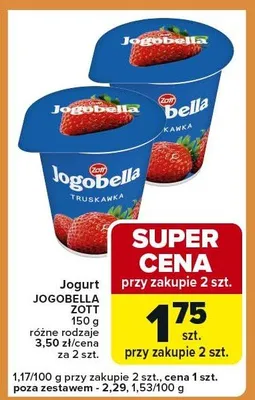Jogurt truskawka różne rodzaje promocja w Carrefour Express