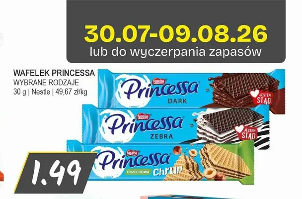 Wafelek Princessa Dark promocja w Słoneczko