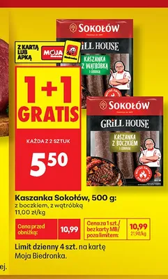 Kaszanka Sokołów z boczkiem promocja w Biedronka