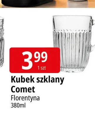 Kubek szklany Comet Florentyna 380 ml promocja w Leclerc