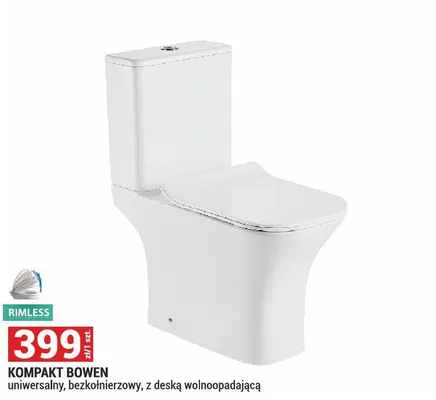 Kompakt BOWEN uniwersalny, bezkolnierzowy, z deską wolnoopadającą promocja w Merkury Market