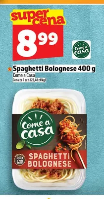 Spaghetti Bolognese Come a Casa promocja w TOPAZ