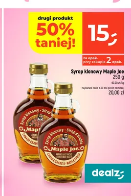 Syrop klonowy Maple Joe promocja w Dealz