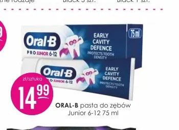 Pasta do zębów Junior 6-12 Oral-B promocja w Drogerie Jasmin