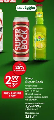 Piwo Green Limão promocja w Żabka