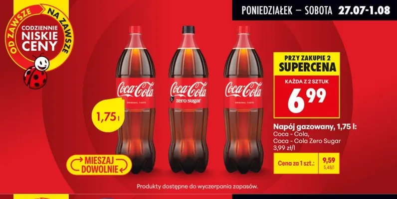 Napój gazowany Coca-Cola Original Taste promocja w Biedronka