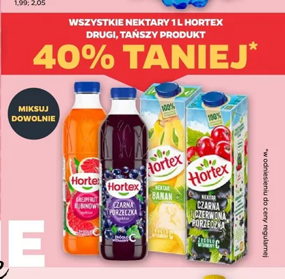 Nektar Hortex czarna porzeczka promocja w Netto