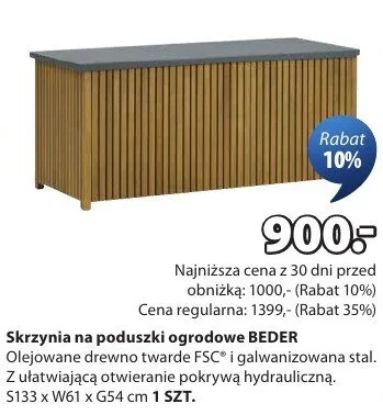 Skrzynia na poduszki ogrodowe promocja w Jysk