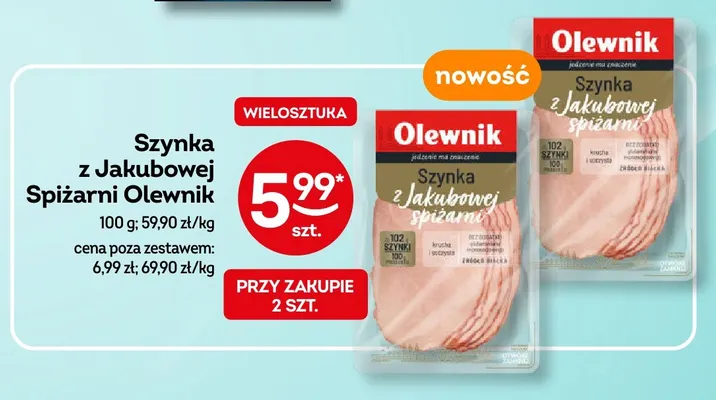 Szynka z Jakubowej spiżarni Olewnik promocja w Żabka