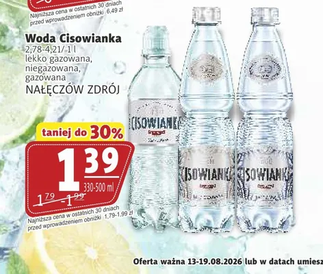 Woda niegazowana Cisowianka promocja w Prim Market