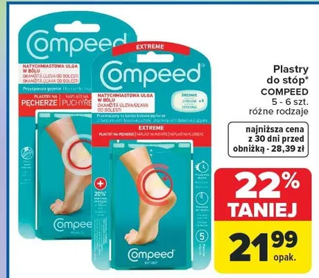 Plastry do stóp różne rodzaje promocja w Carrefour