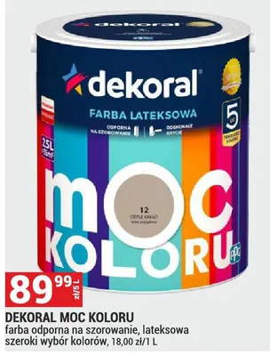 Farba lateksowa Moc Koloru promocja w Merkury Market