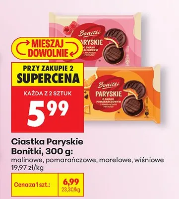 Ciastka Paryskie Bonitki malinowe promocja w Biedronka