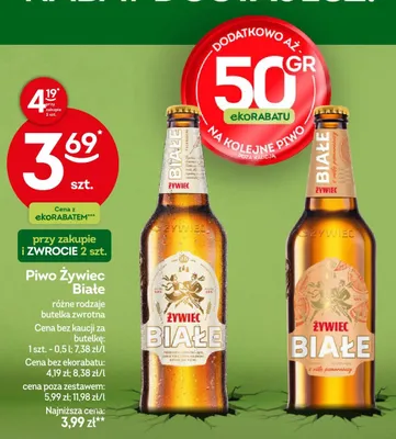 Piwo Żywiec Białe z nutą pomarańczy promocja w Żabka
