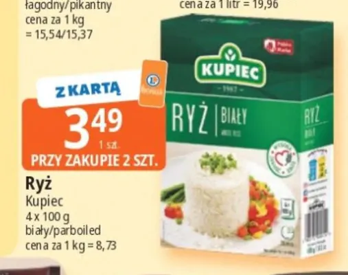 Ryż biały Kupiec promocja w Leclerc