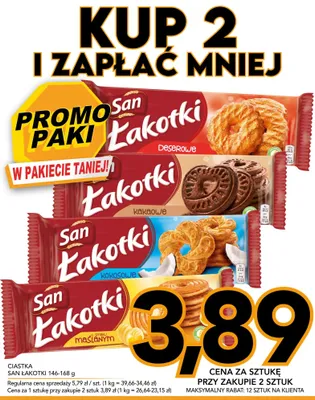Ciastka San Łakotki Kakaowe promocja w Kupiec