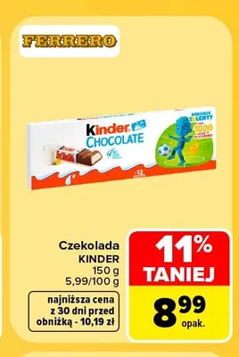 Czekolada Kinder promocja w Carrefour