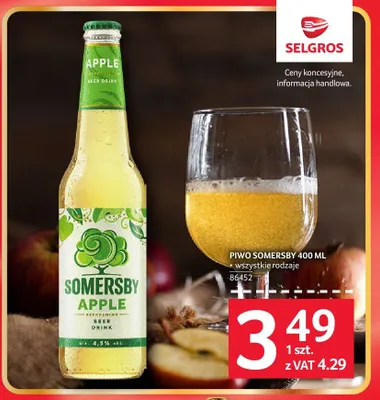 Piwo Somersby Apple promocja w Selgros