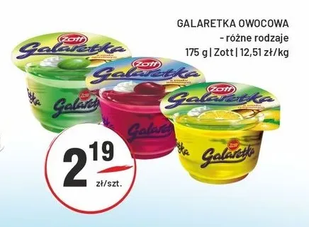 Galaretka owocowa Zott promocja w Sedal
