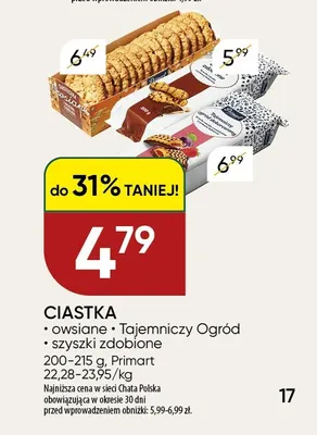 Ciastka Tajemniczy Ogród Primart promocja w Chata Polska