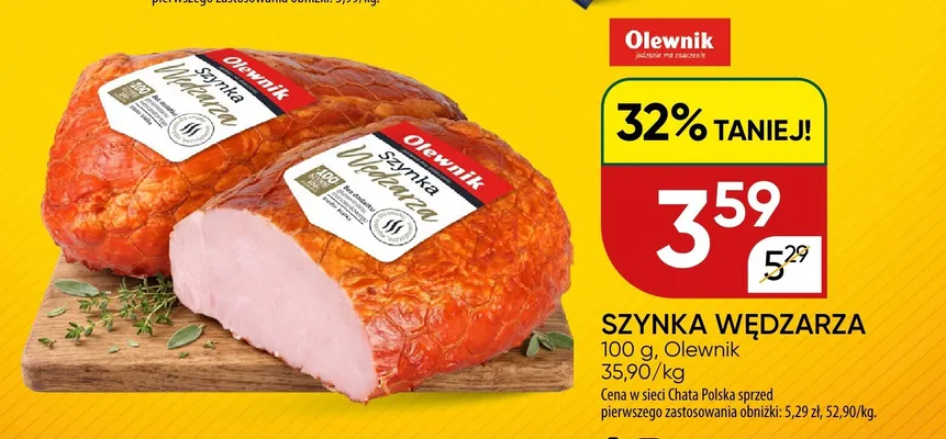 Szynka Wędzarza Olewnik promocja w Chata Polska