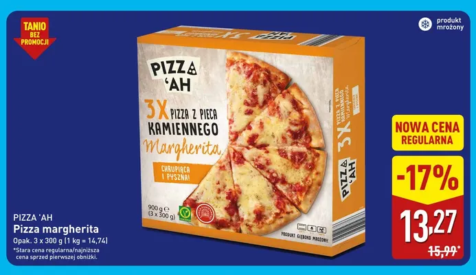 Pizza margherita Pizza 'Ah 3-pak promocja w Aldi