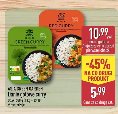 Danie gotowe curry ASIA GREEN GARDEN promocja w Aldi