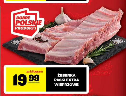 Żeberka paski extra wieprzowe promocja w Gram Market