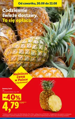 Ananasy luzem promocja w Lidl