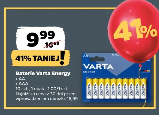 Baterie Varta Energy Aaa promocja w Netto