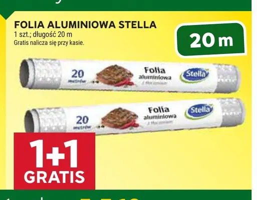 Folia aluminiowa Stella 20 m promocja w Stokrotka