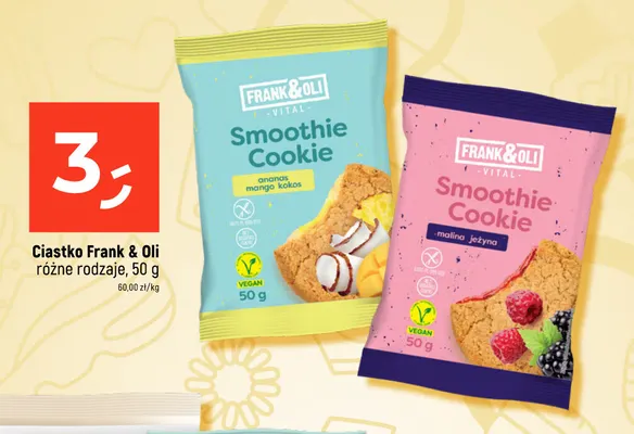 Ciastko Frank & Oli Smoothie Cookie ananas mango kokos promocja w Dealz