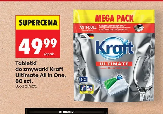 Tabletki do zmywarki Kraft Ultimate All in One promocja w Biedronka