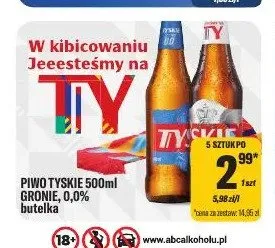 Piwo Tyskie Gronie promocja w Tomi Markt