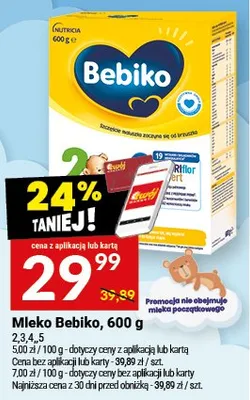 Mleko Bebiko promocja w Twój Market