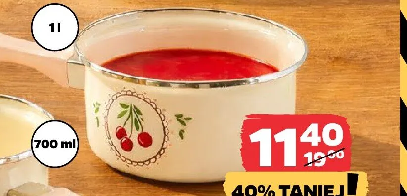 Rondel emaliowany ø 16 cm 1 l Netto promocja w Netto